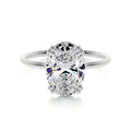 Oval Hidden Halo Lab Grown Diamond Engagement Ring