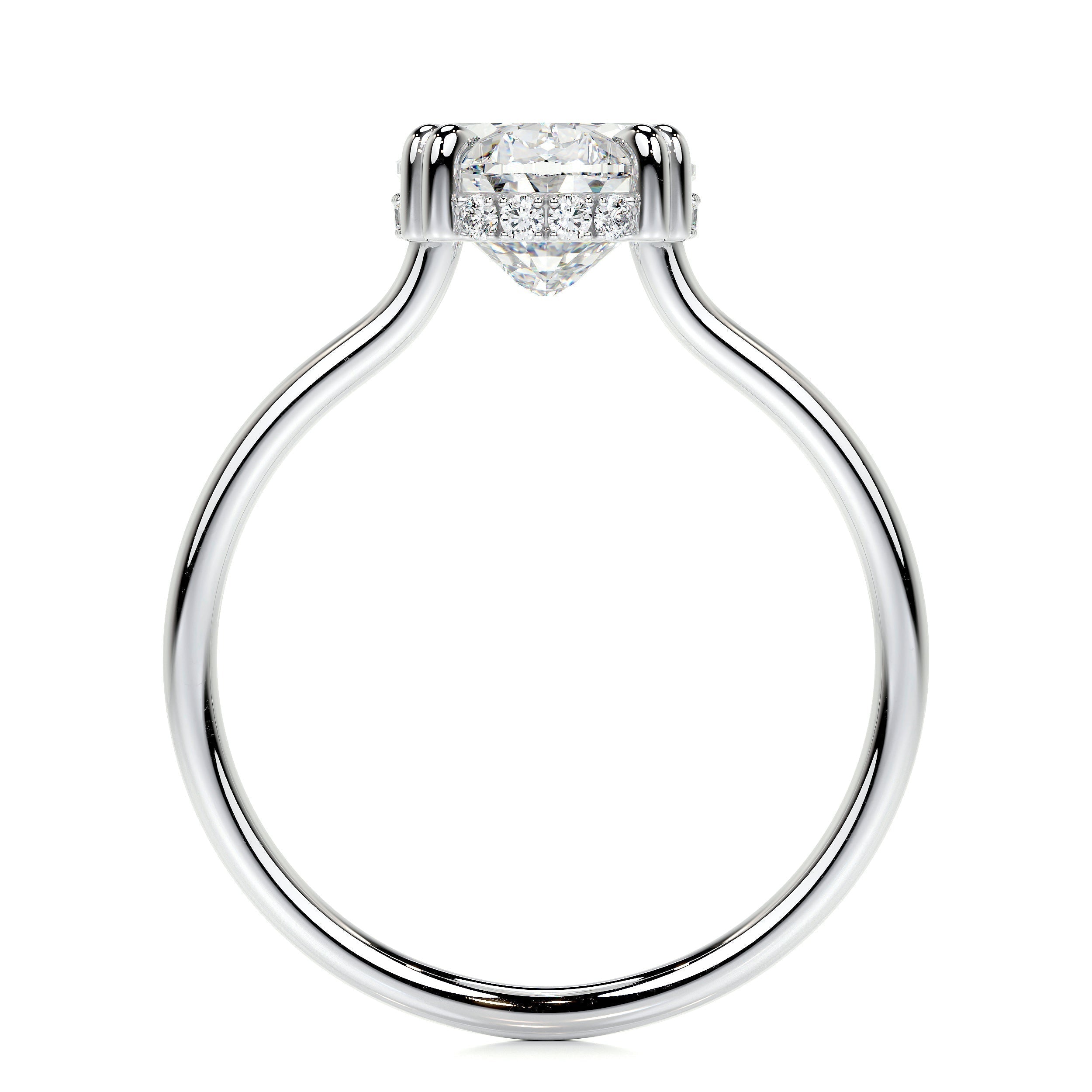 Oval Hidden Halo Lab Grown Diamond Engagement Ring