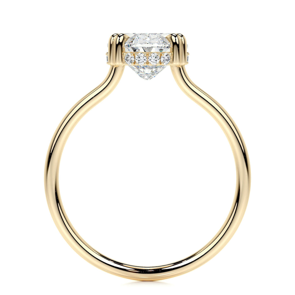 Oval Hidden Halo Lab Grown Diamond Engagement Ring