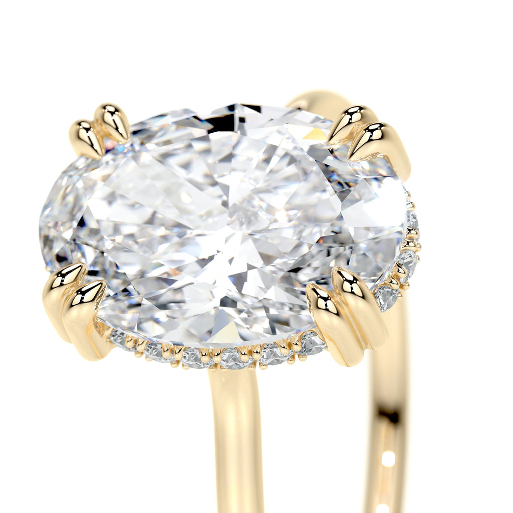 Oval Hidden Halo Lab Grown Diamond Engagement Ring