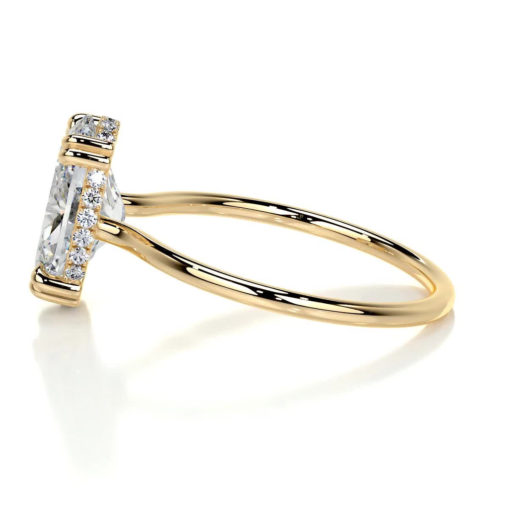 Oval Hidden Halo Lab Grown Diamond Engagement Ring