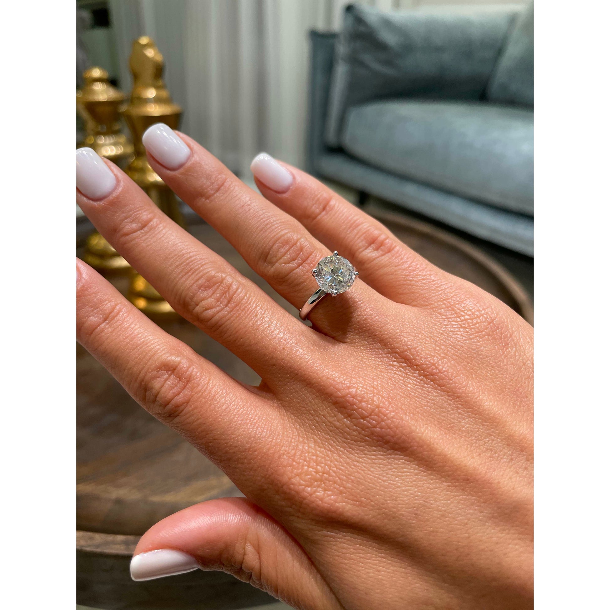 3.0 CT Princess Solitaire CVD F/VS2 Diamond Engagement Ring 22