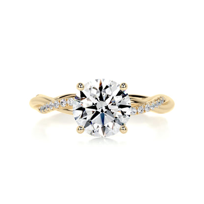 1.5 CT Round Solitaire CVD F/VS2 Diamond Engagement Ring 7