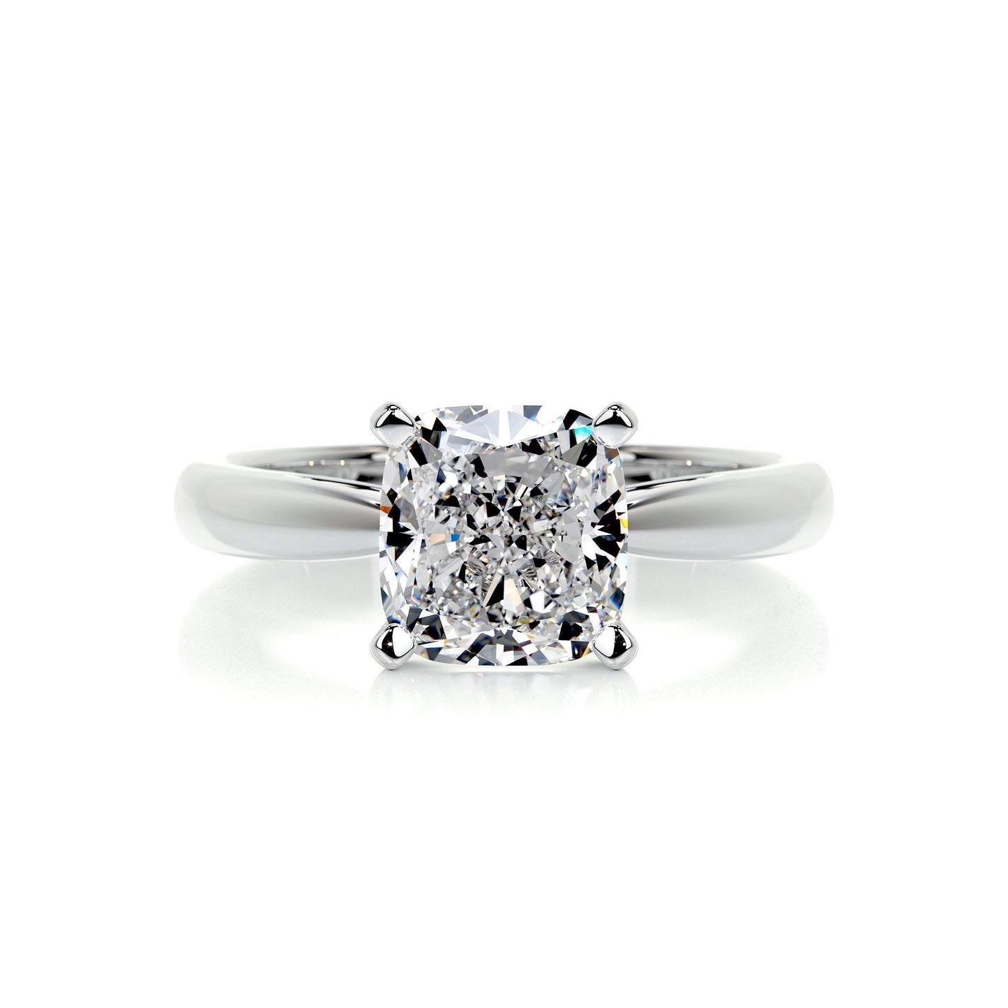 1.5 CT Cushion Solitaire CVD E/VS2 Diamond Engagement Ring 1
