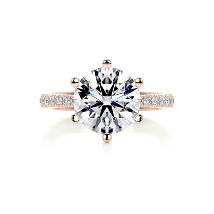 3 CT Round Solitaire CVD G/VS2 Diamond Engagement Ring 11