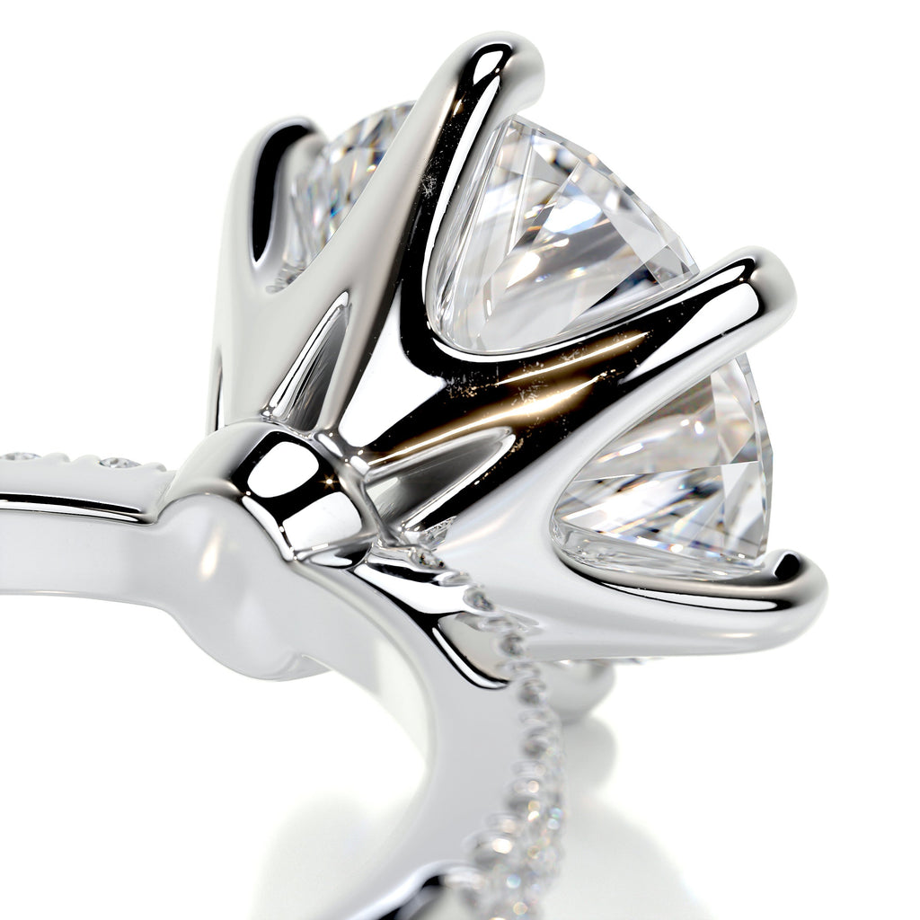 Round Pave Lab Grown Diamond Engagement Ring