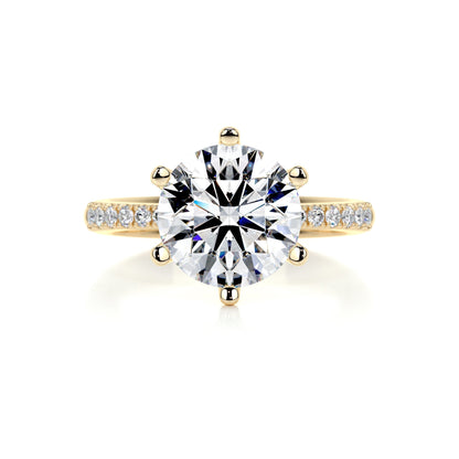 3 CT Round Solitaire CVD G/VS2 Diamond Engagement Ring 6