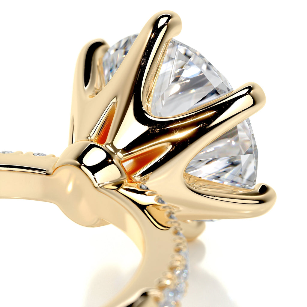 Round Pave Lab Grown Diamond Engagement Ring