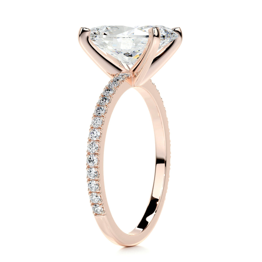 Oval Pave Lab Grown Diamond Engagement Ring