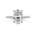 Oval Pave Lab Grown Diamond Engagement Ring