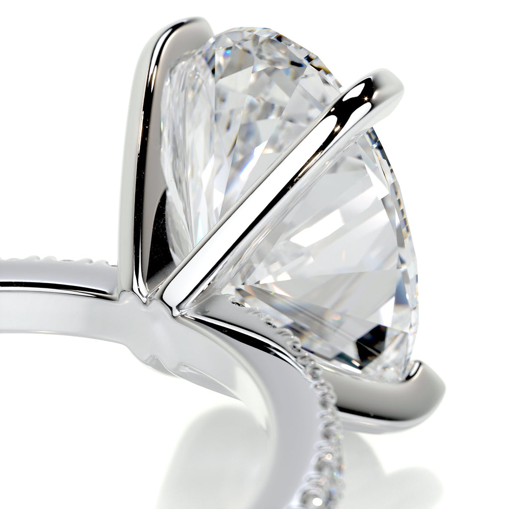 Oval Pave Lab Grown Diamond Engagement Ring