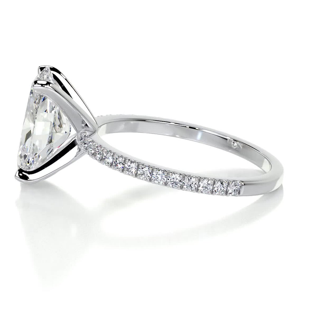 Oval Pave Lab Grown Diamond Engagement Ring