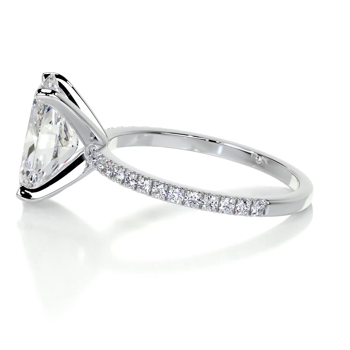 Oval Pave Lab Grown Diamond Engagement Ring