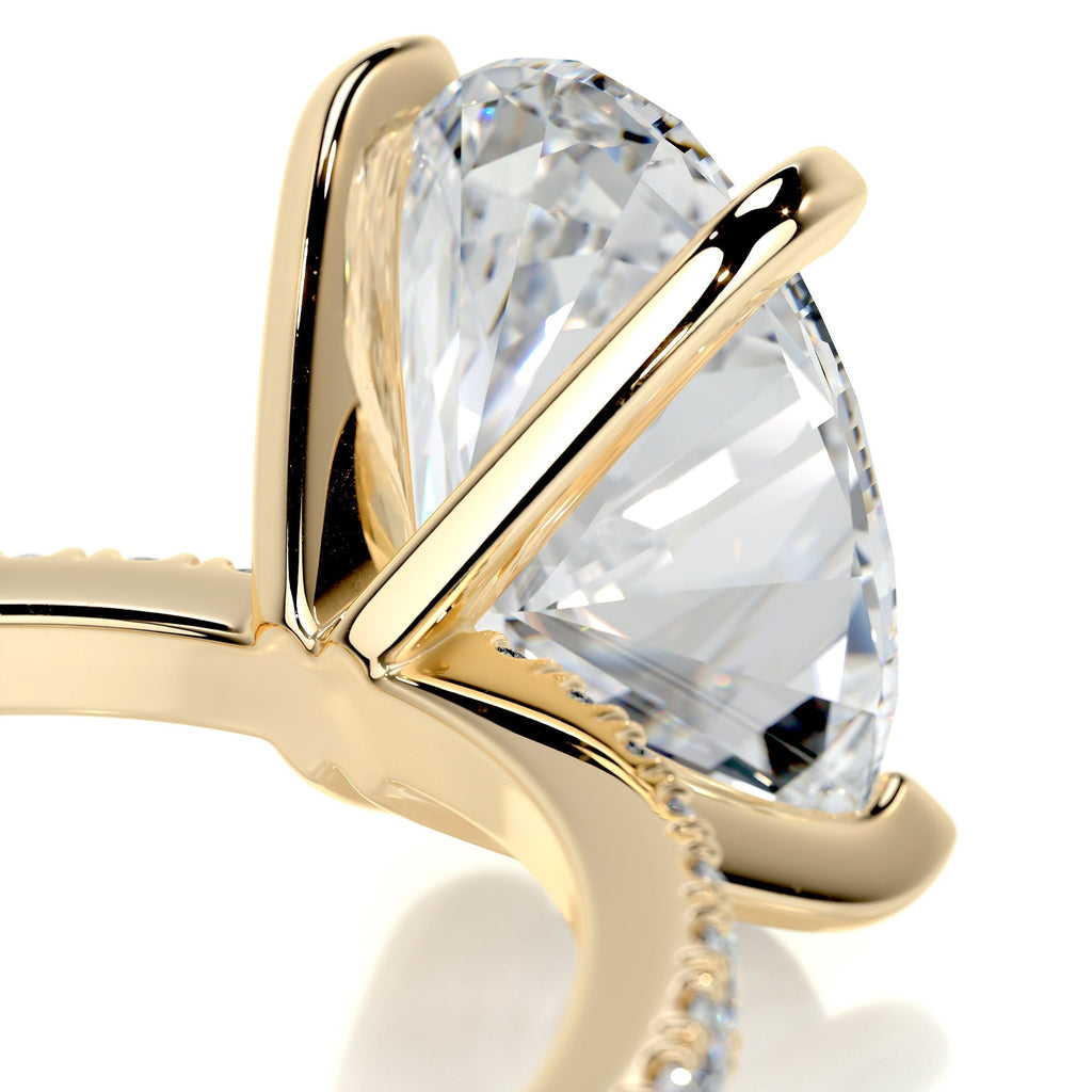 Oval Pave Lab Grown Diamond Engagement Ring