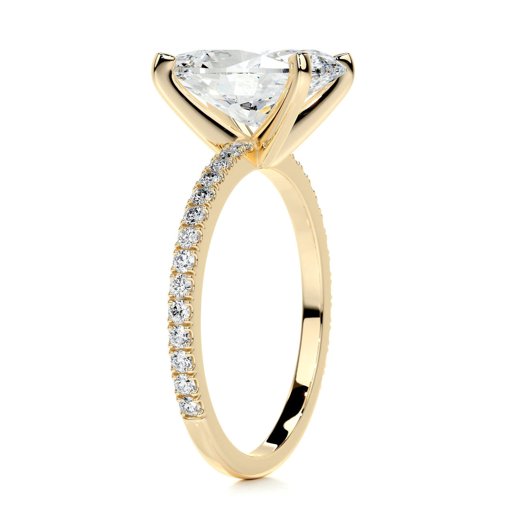 Oval Pave Lab Grown Diamond Engagement Ring