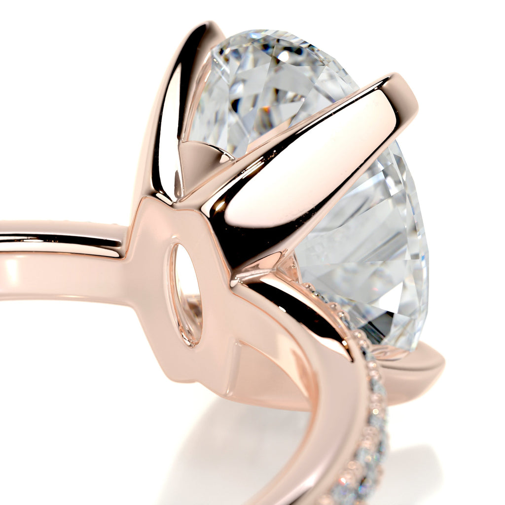 Oval Pave Lab Grown Diamond Engagement Ring