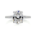 Oval Pave Lab Grown Diamond Engagement Ring