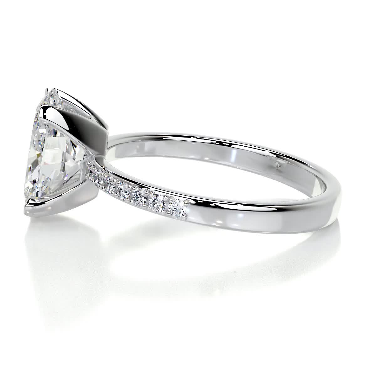 Oval Pave Lab Grown Diamond Engagement Ring