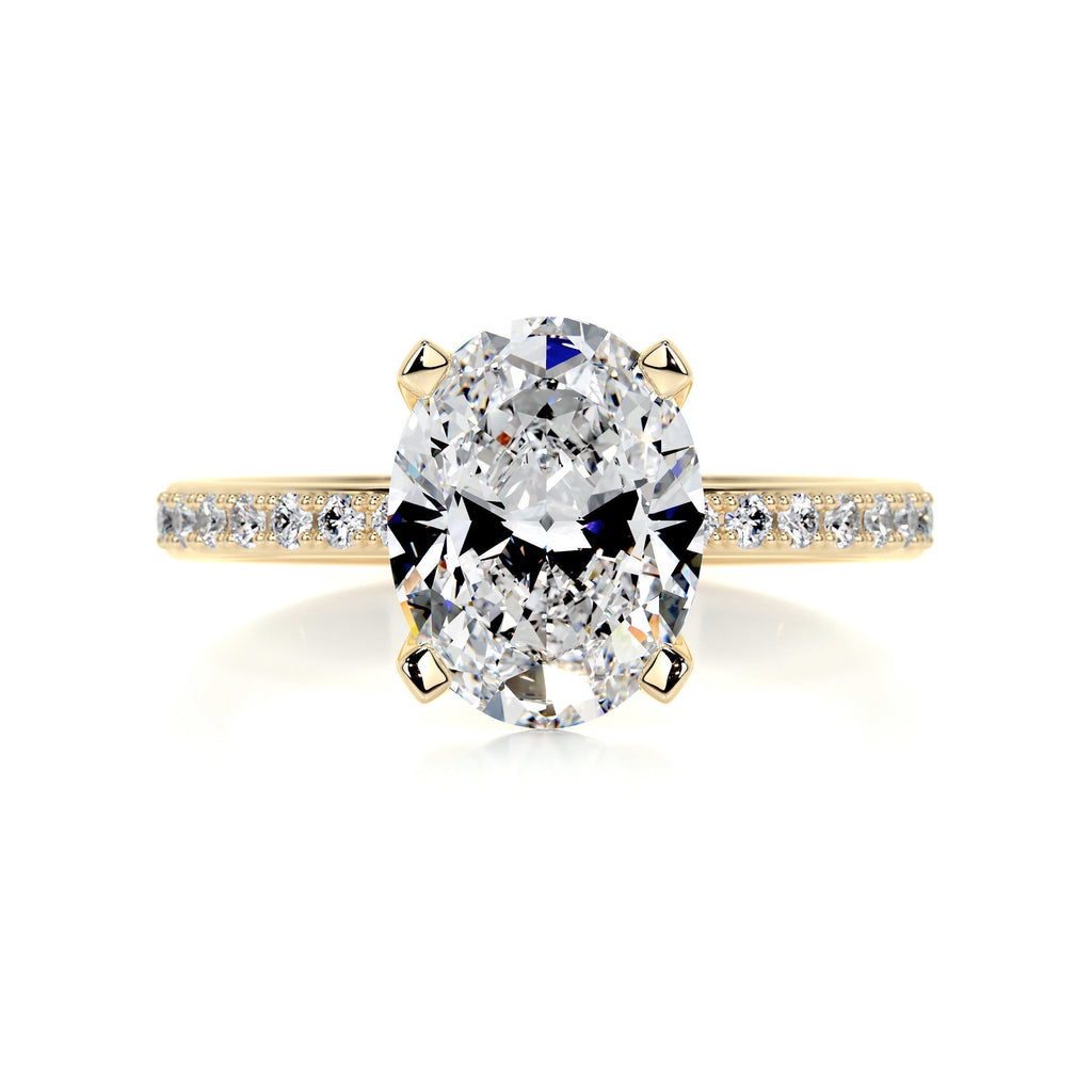 Oval Pave Lab Grown Diamond Engagement Ring