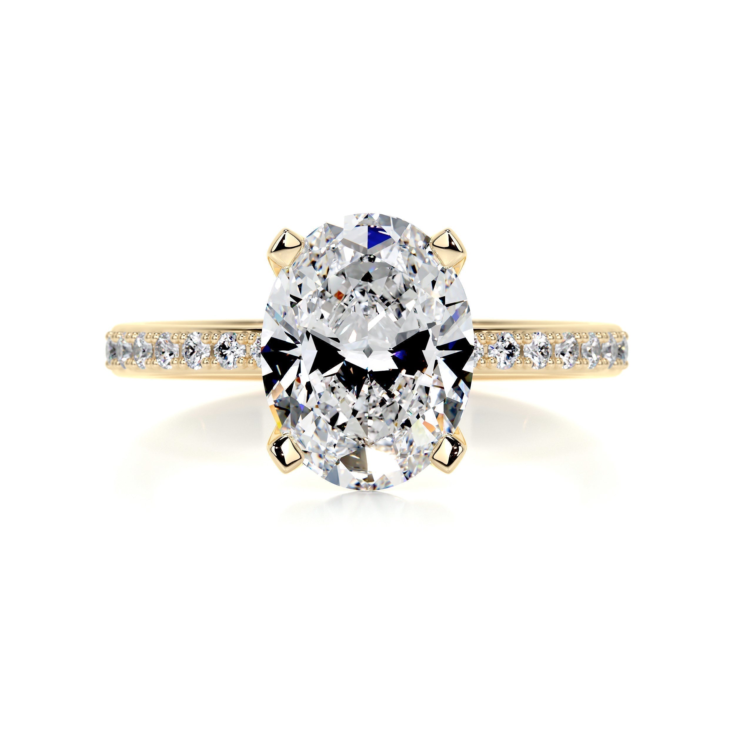 Oval Pave Lab Grown Diamond Engagement Ring