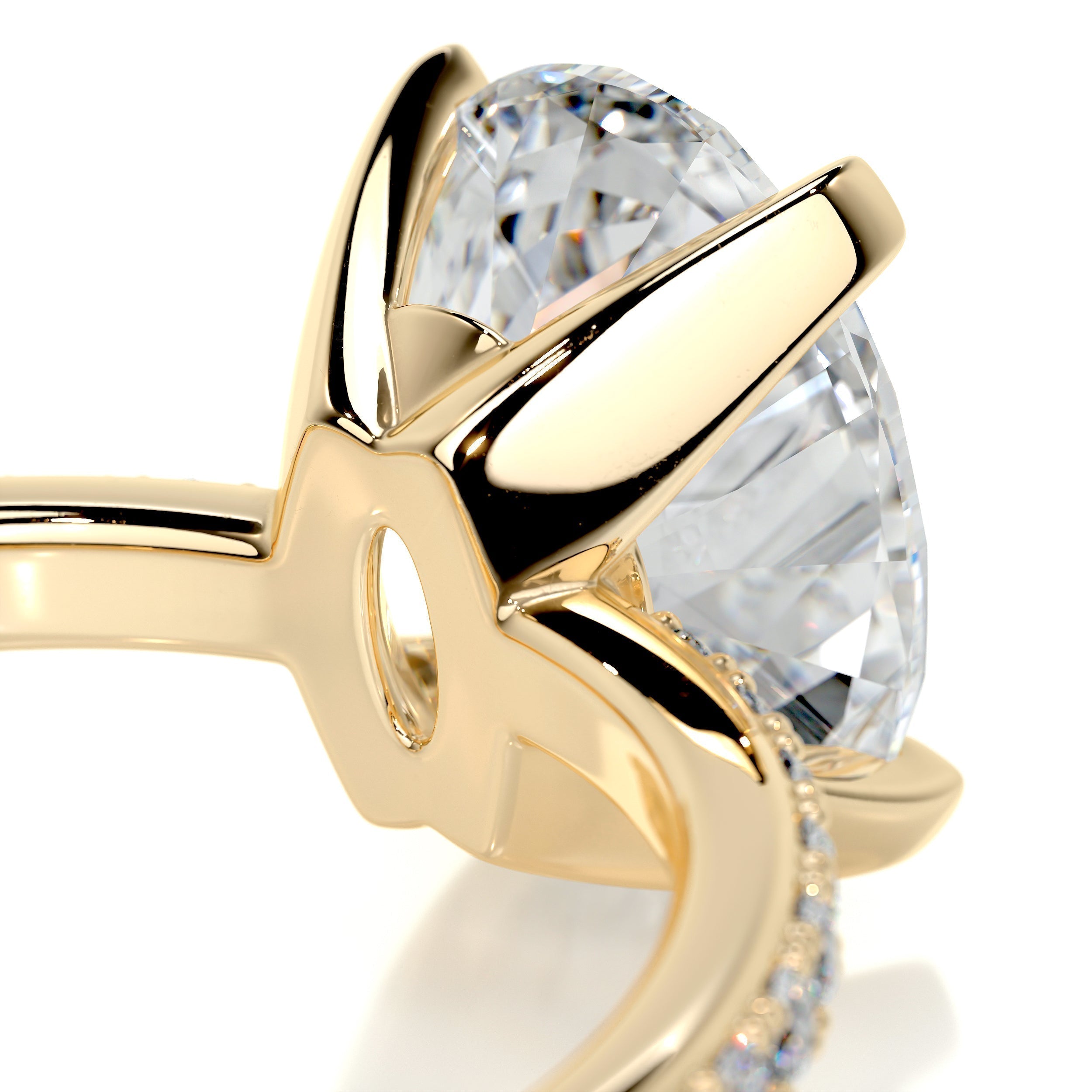 Oval Pave Lab Grown Diamond Engagement Ring