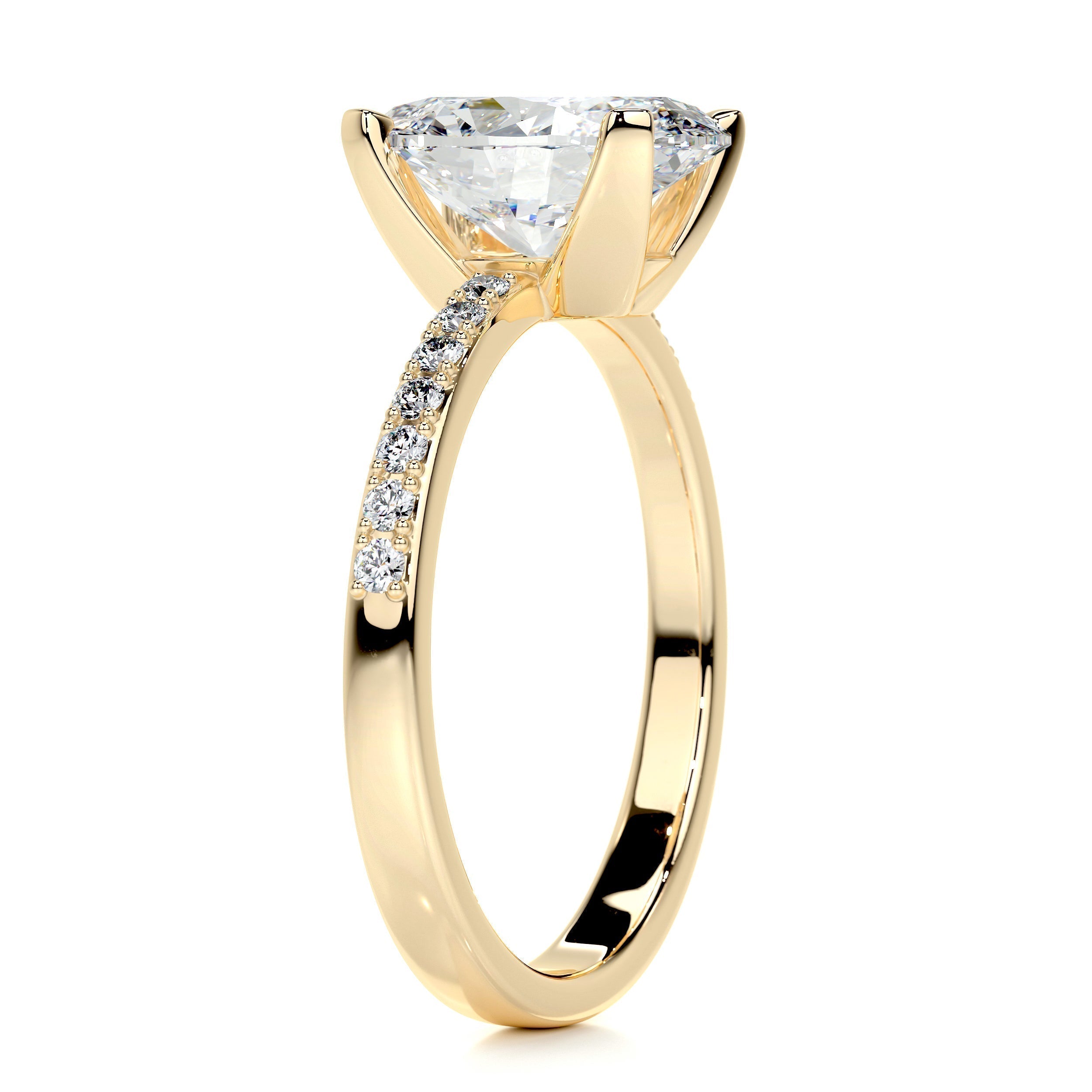Oval Pave Lab Grown Diamond Engagement Ring