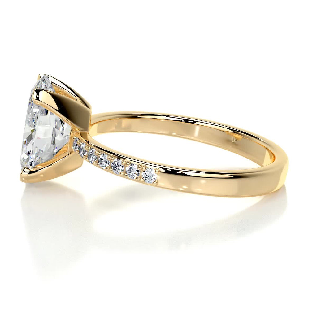 Oval Pave Lab Grown Diamond Engagement Ring