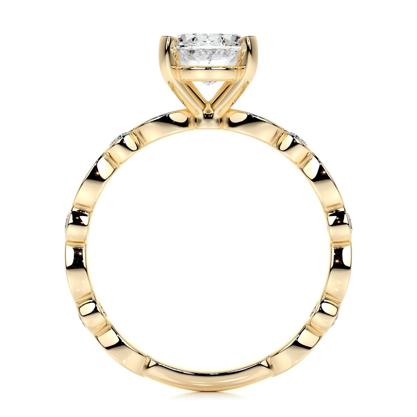 2.0 CT Oval Solitaire CVD F/SI1 Diamond Engagement Ring 12