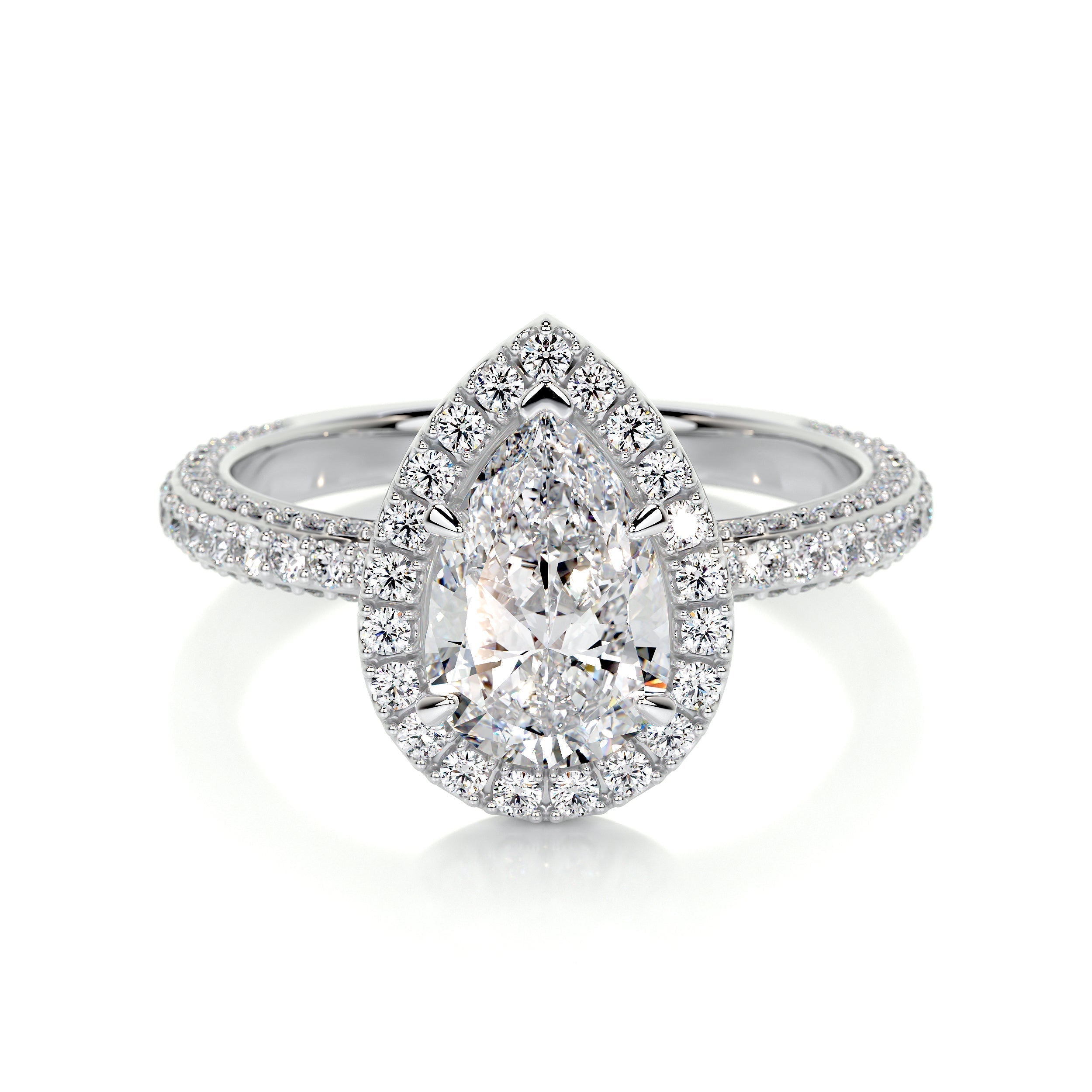 Pear Halo Lab Grown Diamond Engagement Ring
