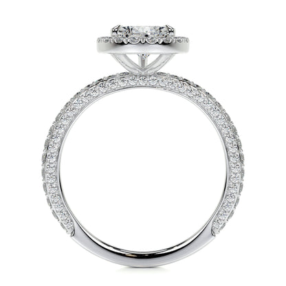 2.0 CT Pear Halo CVD F/VS2 Diamond Engagement Ring 6