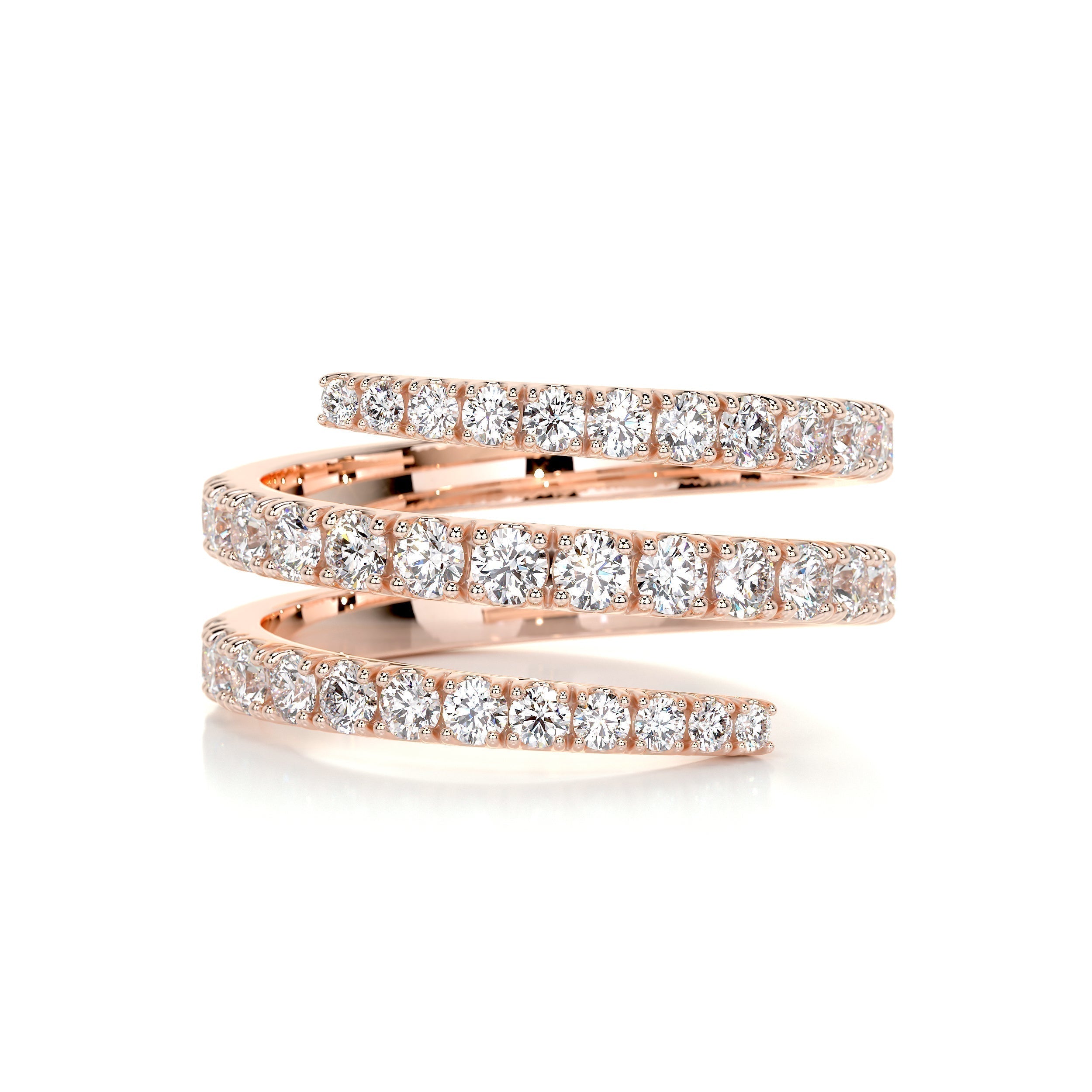 1 CT Round Spiral Lab Grown Diamond Wedding Band