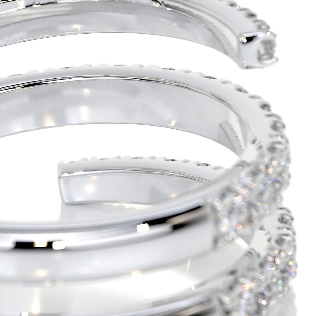 1 CT Round Spiral Lab Grown Diamond Wedding Band