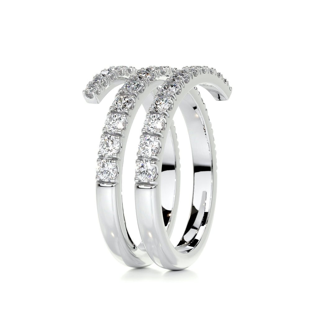 1 CT Round Spiral Lab Grown Diamond Wedding Band