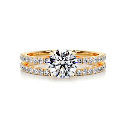 1.0 CT Round Solitaire CVD F/VVS2 Diamond Bridal Ring Set 6