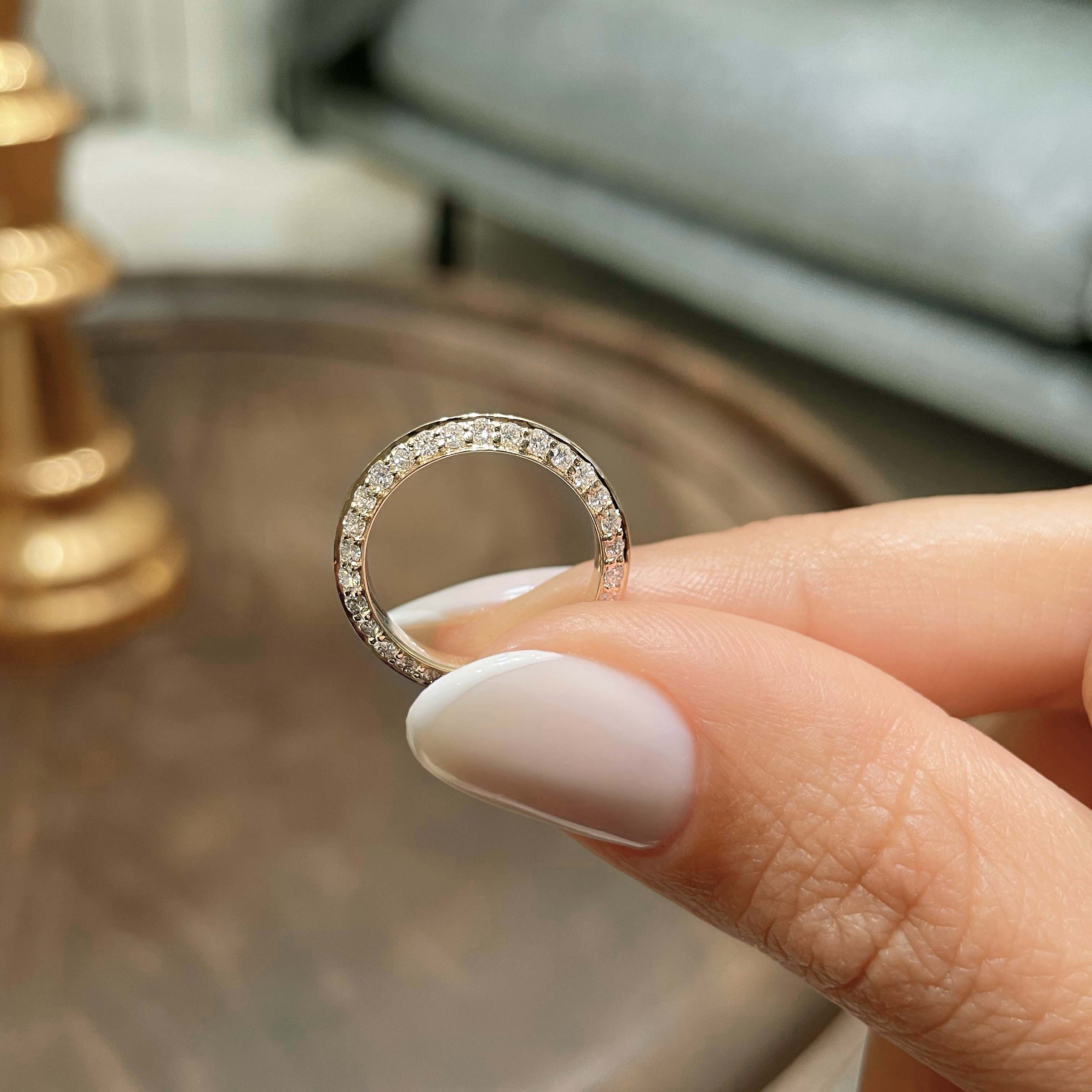 0.5 CT Round Full Eternity Lab Grown Diamond Wedding Band