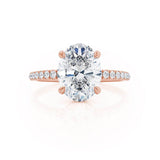 1.50 CT Oval Hidden Halo CVD G/VVS1 Diamond Engagement Ring