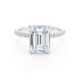 1.50 CT Emerald Hidden Halo CVD G/VVS1 Diamond Engagement Ring