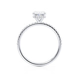 1.20 CT Oval Hidden Halo CVD F/VVS1 Diamond Engagement Ring