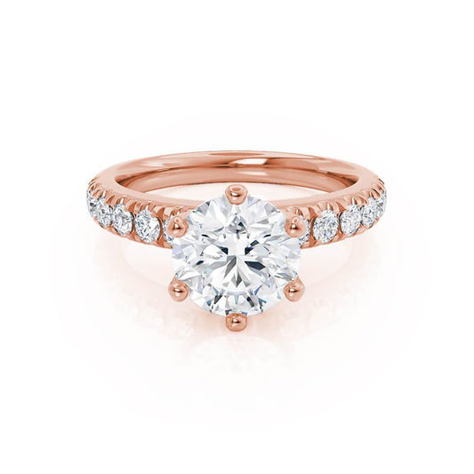 1.0 CT Round Solitaire CVD F/VVS2 Diamond Engagement Ring