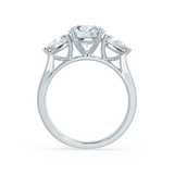 1.00 CT Round Three Stone CVD G/VS1 Diamond Engagement Ring