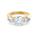 1.0 CT Round Three Stone CVD E/VVS2 Diamond Engagement Ring