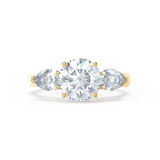 1.0 CT Round Three Stone CVD E/VVS2 Diamond Engagement Ring