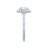 1.20 CT Round Halo CVD G/VVS1 Diamond Engagement Ring