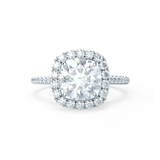 1.20 CT Round Halo CVD G/VVS1 Diamond Engagement Ring