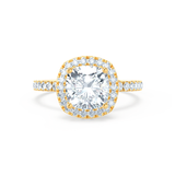 1.30 CT Cushion Halo CVD E/VS2 Diamond Engagement Ring