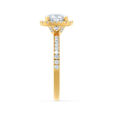 1.30 CT Cushion Halo CVD E/VS2 Diamond Engagement Ring