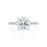 1.20 CT Round Pave Setting CVD G/VS2 Diamond Engagement Ring
