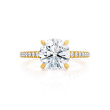 1.20 CT Round Pave Setting CVD E/VVS1 Diamond Engagement Ring