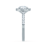 1.00 CT Round Halo CVD G/VS2 Diamond Engagement Ring