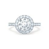 1.00 CT Round Halo CVD G/VS2 Diamond Engagement Ring